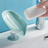Leaf-Shaped Self-Draining Soap Holder | Stylish Waterfall Design with Suction Base for Bathroom & Kitchen | Random Colors view 4