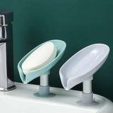 Leaf-Shaped Self-Draining Soap Holder | Stylish Waterfall Design with Suction Base for Bathroom & Kitchen | Random Colors view 6