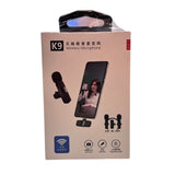 K9 Dual Wireless Lavalier Microphone | Plug & Play USB Type-C | Mic with Auto Sync & Noise Reduction view 2