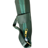 Crescent Leather Luxury Shoulder Bag for Women | Deep Green view 3