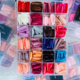 Multicolor Acrylic Artificial Nails Kit |  Full Cover Nails with Glue | 24 Shades | 576 Pcs view 2