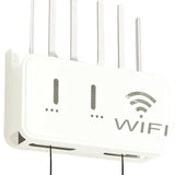 White  WiFi Router Storage Box & Wall Mount Shelf  Universal Cable Organizer | Space-Saving Holder for Modem, Set-Top Box & Smart Devices | Home & Office Use view 4