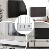 Light Gray WiFi Router Storage Box & Wall Mount Shelf  Universal Cable Organizer | Space-Saving Holder for Modem, Set-Top Box & Smart Devices | Home & Office Use view 2