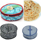 Roti Zipper Bag  | Reusable Airtight & Insulated Storage Bag | Keeps Chapati Fresh, Soft & Warm | Random Design view 1