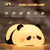Cute Panda  Soft Silicone LED Animal Bedside Lamp | Tap Control & USB Rechargeable |  Panda Night Light for Kids view 2