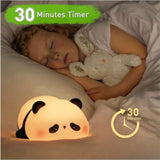 Cute Panda  Soft Silicone LED Animal Bedside Lamp | Tap Control & USB Rechargeable |  Panda Night Light for Kids view 4