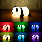 Cute Panda  Soft Silicone LED Animal Bedside Lamp | Tap Control & USB Rechargeable |  Panda Night Light for Kids view 3