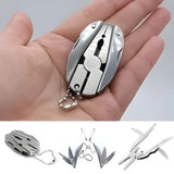 Stainless Steel Outdoor Portable Multitool Plier Knife | Mini Keychain Multi Tool with Screwdriver & Pouch | Camping, Hiking & Everyday Use view 5