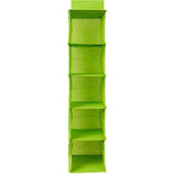 5 Shelf Clothes Hanging Organizer | Foldable Wardrobe Section Storage | Durable Fabric & Plastic view 2
