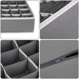 Storage Organizer with Lid | Foldable Drawer Divider | 24 Cells | Non-Woven Fabric | Random Colors view 6