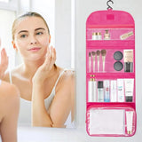 Travel Roll-Up Hanging Cosmetic & Toiletry Organizer Bag  | Multi-Compartment Storage | Hook for Hanging | Random Colors view 6