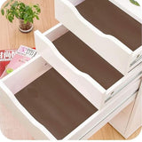 Anti-Slip Fridge & Shelf Mat | Waterproof Washable Liner for Kitchen Drawers Cabinets | Brown view 2