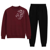 LION Printed Maroon  Tracksuit Sweatshirt & Trouser  | Warm & Comfortable Winter Wear | XL view 1