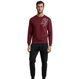 LION Printed Maroon  Tracksuit Sweatshirt & Trouser  | Warm & Comfortable Winter Wear | XL view 2