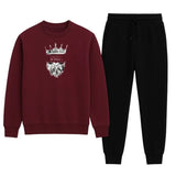 KING Printed Maroon Tracksuit Sweatshirt & Trouser | Warm & Comfortable Winter Wear | Medium view 1
