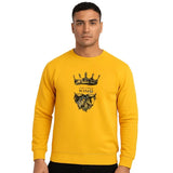 KING Printed Yellow Tracksuit Sweatshirt & Trouser | Warm & Comfortable Winter Wear | Medium view 3