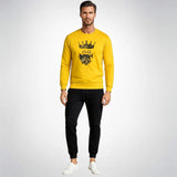 KING Printed Yellow Tracksuit Sweatshirt & Trouser | Warm & Comfortable Winter Wear | Medium view 2