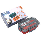 Kendy Lunch Box with Spoon & Fork  | 2-Compartment Portable Tiffin Box for School & Office view 3