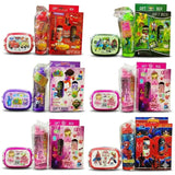 2-in-1 Kids Lunch Box & Water Bottle Set | School Combo Gift Pack with Bottle & Lunch Box | Multiple Cartoon Characters view 3