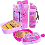 2-in-1 Kids Lunch Box & Water Bottle Set | School Combo Gift Pack with Bottle & Lunch Box | Multiple Cartoon Characters view 5