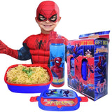 2-in-1 Kids Lunch Box & Water Bottle Set | School Combo Gift Pack with Bottle & Lunch Box | Multiple Cartoon Characters view 1