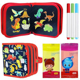 Erasable Doodle Drawing Book for Kids | Reusable Waterproof Activity Book with 3 Pens & 3 Wipes | Random Designs view 6
