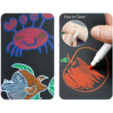 Erasable Doodle Drawing Book for Kids | Reusable Waterproof Activity Book with 3 Pens & 3 Wipes | Random Designs view 2