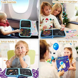 Erasable Doodle Drawing Book for Kids | Reusable Waterproof Activity Book with 3 Pens & 3 Wipes | Random Designs view 3
