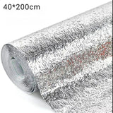 Silver Foil | Marble Sheet Sticker 40x200cm | Waterproof Self-Adhesive PVC Wallpaper for Furniture Walls view 1