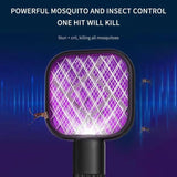 Portable Mini Mosquito Swatter   | USB Rechargeable Electric Bug Zapper with LED Night Light | Random color view 5