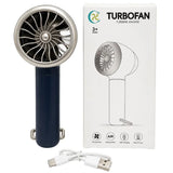 TurboFan Rechargeable Mini Cooling Fan | Portable Handheld USB Turbo Fan with 3 Speed Modes | Random color view 1