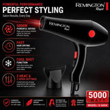 Remington Royal Style House Hair Dryer  | Model S-6004 | Fast Drying | Cool Shot Function | 5000W view 5
