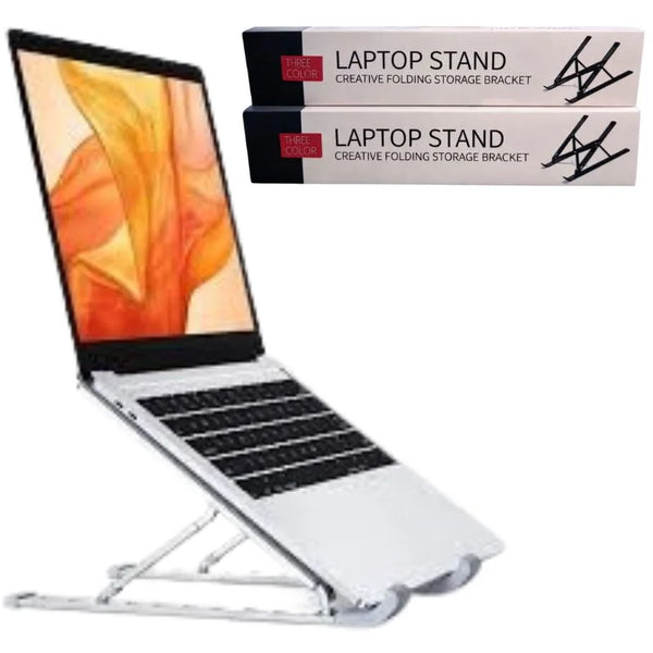 Plastic Foldable & Portable Laptop Stand | Lightweight Adjustable Laptop Holder | High-Quality ABS