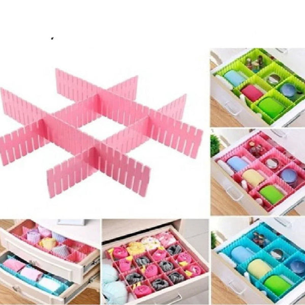 Drawer Organizer Board Storage Box | Adjustable Clapboard Divider Set | 4 Pcs