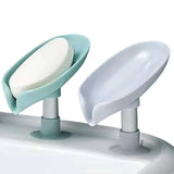 Leaf-Shaped Self-Draining Soap Holder | Stylish Waterfall Design with Suction Base for Bathroom & Kitchen | Random Colors view 1
