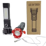 Rechargeable Tactical LED Flashlight | Power Bank with Safety Hammer view 1