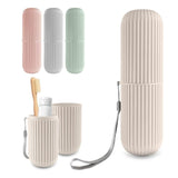 Portable Toothbrush & Toothpaste Holder Case | Travel Storage Box with Cup Function view 1