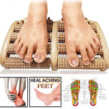 Wooden Foot Roller Massager |  Manual Reflexology Therapy Tool for Pain Relief, Stress Relaxation & Foot Care view 1