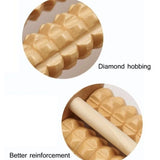 Wooden Foot Roller Massager |  Manual Reflexology Therapy Tool for Pain Relief, Stress Relaxation & Foot Care view 4