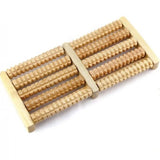 Wooden Foot Roller Massager |  Manual Reflexology Therapy Tool for Pain Relief, Stress Relaxation & Foot Care view 3