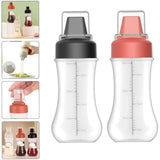 5 Hole Squeeze Sauce Bottle | Refillable Condiment Dispenser with Lid | Multipurpose Ketchup & Hot Sauce Bottle for Kitchen | Black Cap view 1