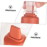 5 Hole Squeeze Sauce Bottle | Refillable Condiment Dispenser with Lid | Multipurpose Ketchup & Hot Sauce Bottle for Kitchen | Black Cap view 5