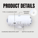 LED Night Light with Motion Sensor | Rechargeable Wireless Wall Lamp | Dimmable Smart Night Light | Magnetic Indoor & Outdoor Wall Light view 3