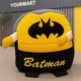 Cute Plush Batman Character Backpack | Stuffed School Bag & Gift for Kids view 3
