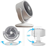 Oscillating Desktop Circulating Fan FT-905 | Rechargeable Mini Table Fan with LED Display & 3 Speeds view 4