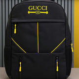 Multi-Functional Travel Backpack | Business Daypack with Laptop Compartment | Black & Yellow view 2