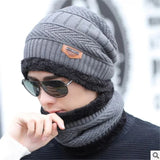 Winter Wool Cap with Neck Warmer Set | Thermal Beanie & Scarf Combo for Men and Women |  Gray view 2