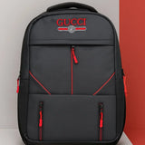Multi-Functional Travel Backpack | Business Daypack with Laptop Compartment | Black & Red view 3