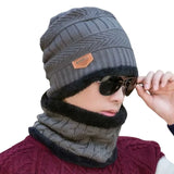 Winter Wool Cap with Neck Warmer Set | Thermal Beanie & Scarf Combo for Men and Women |  Gray view 5