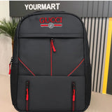 Multi-Functional Travel Backpack | Business Daypack with Laptop Compartment | Black & Red view 2